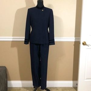 Kasper ASL Navy Blue Pants Suit - 4P